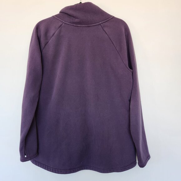 Athleta Size Large Cozy Karma Asym Pullover Sweatshirt Purple Yoga Outdoor - Picture 8 of 8